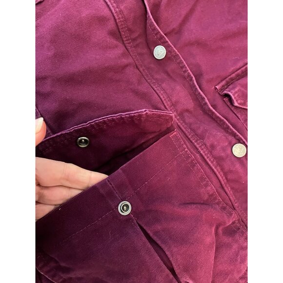 Berne Ladies Maroon Jacket Plaid Lining Snap Closures XL - Picture 8 of 16